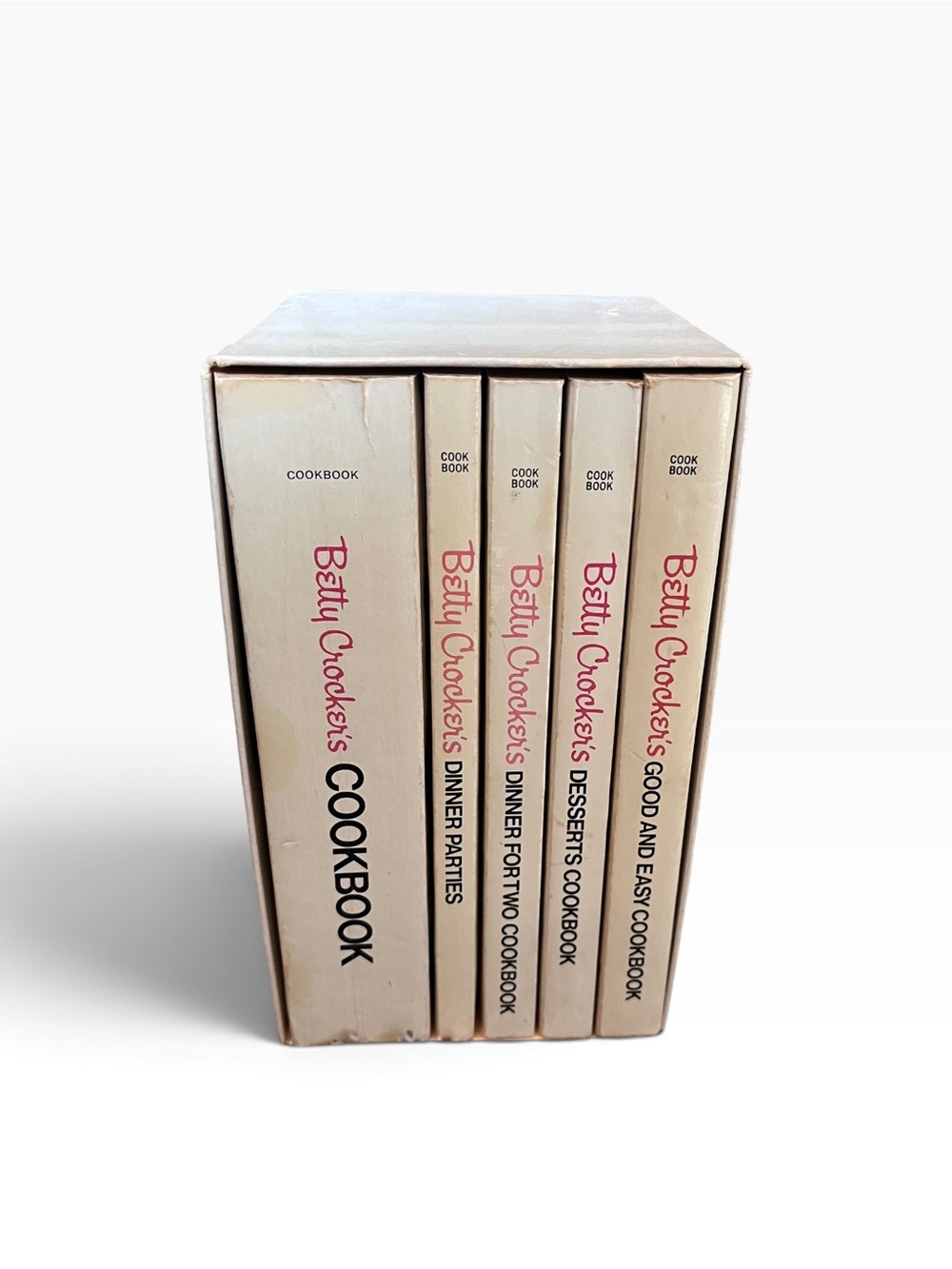Vintage 1975 Cooking with Betty Crocker Boxed Set of 5 Cookbooks Paperback VGC